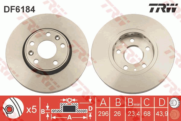 Disque de frein avant (Jeu de 2)
