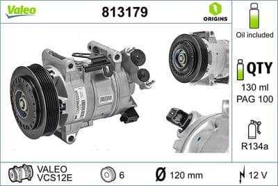 Compresseur, climatisation VALEO ORIGINS - TECHNOLOGIE D'ORIGINE