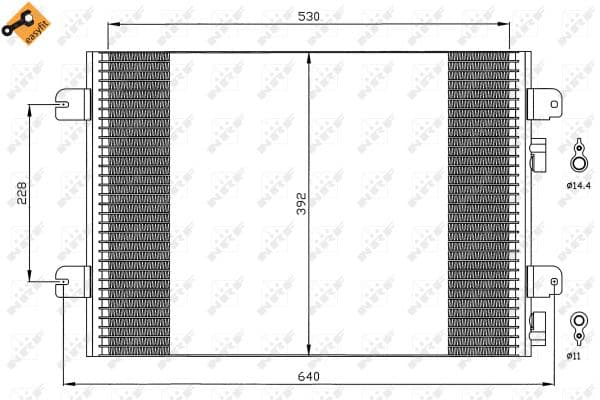 Condenseur / Radiateur de climatisation