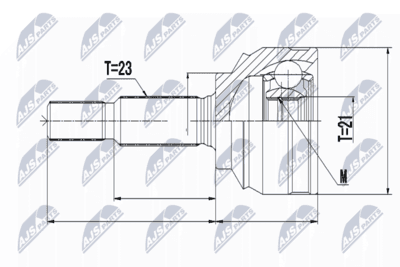 Jeu de joints, arbre de transmission