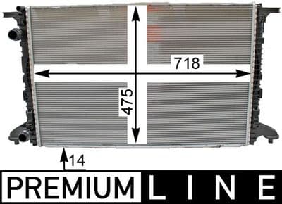 Radiateur, refroidissement du moteur BEHR *** PREMIUM LINE ***