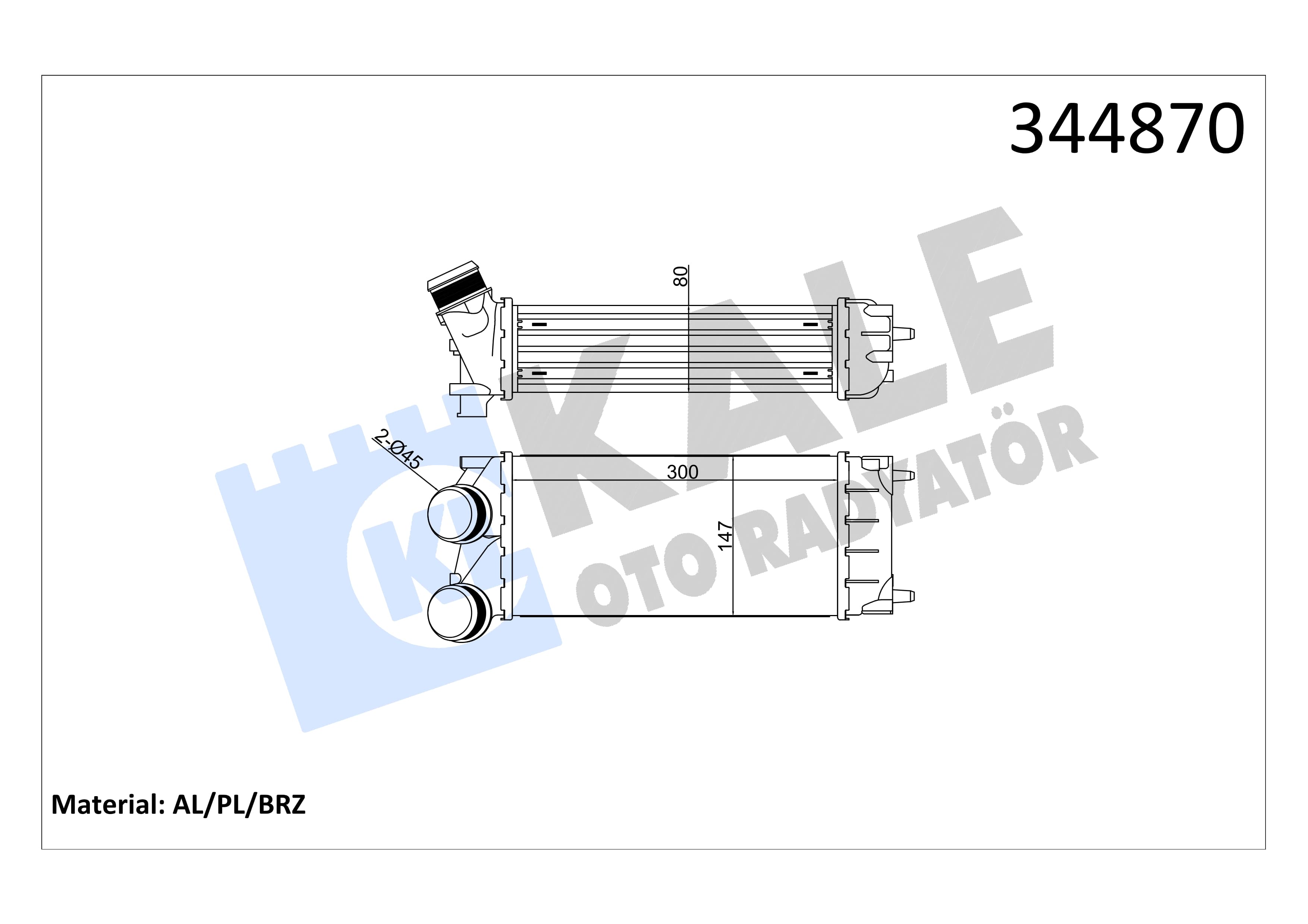 Intercooler radiateur de turbo