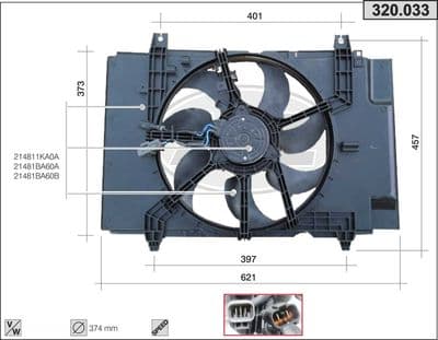 Ventilateur, refroidissement du moteur