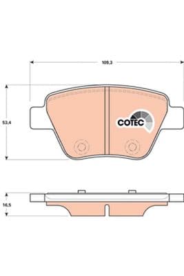 Kit de plaquettes de frein, frein à disque COTEC