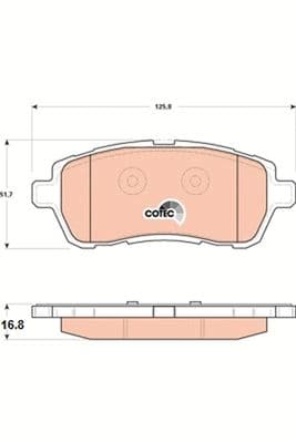 Kit de plaquettes de frein, frein à disque COTEC