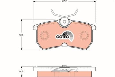 Kit de plaquettes de frein, frein à disque COTEC