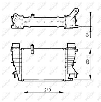 Intercooler radiateur de turbo