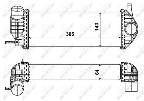 Intercooler radiateur de turbo