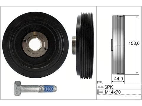 Kit de poulies, vilebrequin