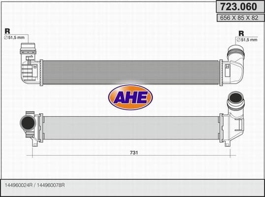Intercooler radiateur de turbo