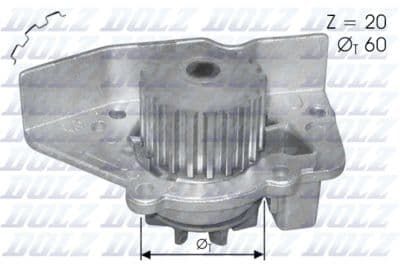 Pompe à eau, refroidissement du moteur