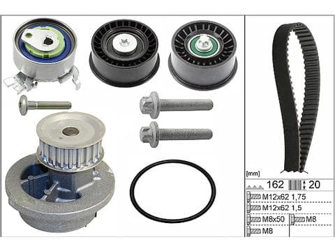 Pompe à eau + kit de courroie crantée