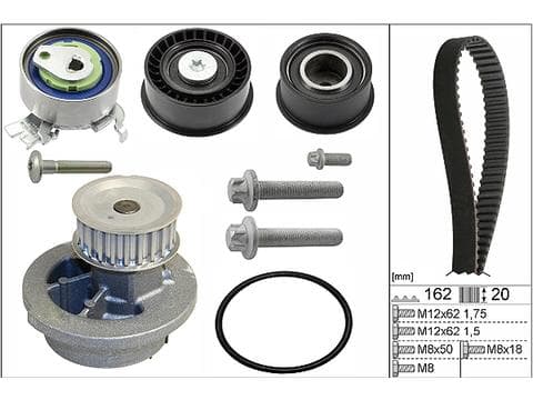 Pompe à eau + kit de courroie crantée
