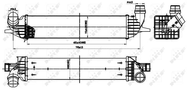 Intercooler radiateur de turbo