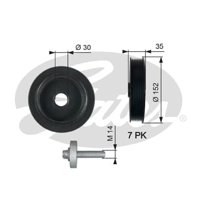 Poulie damper/vilebrequin
