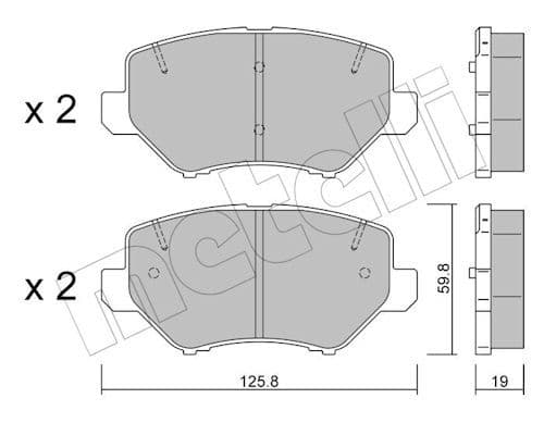 Kit de plaquettes de frein, frein à disque