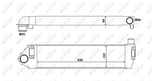 Intercooler radiateur de turbo