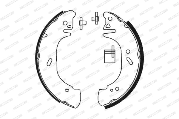 Jeu de mâchoires de frein de frein à main (Jeu de 4)