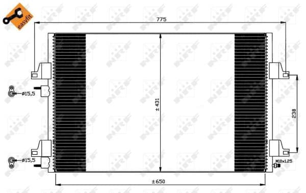 Condenseur / Radiateur de climatisation