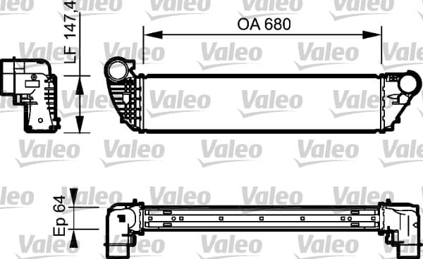Intercooler radiateur de turbo