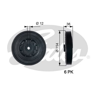 Poulie damper/vilebrequin