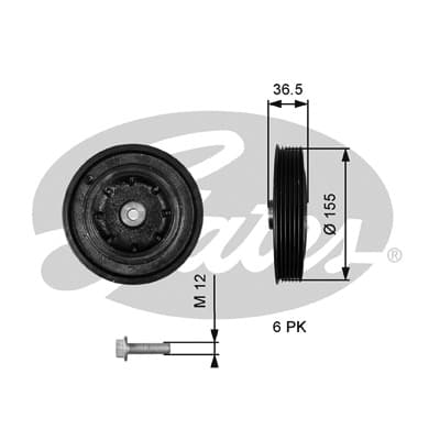 Poulie damper/vilebrequin