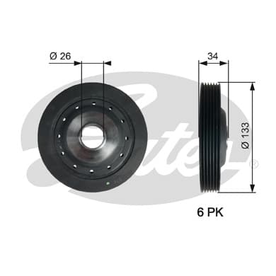 Poulie damper/vilebrequin