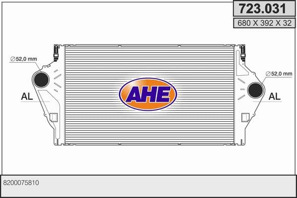 Intercooler radiateur de turbo