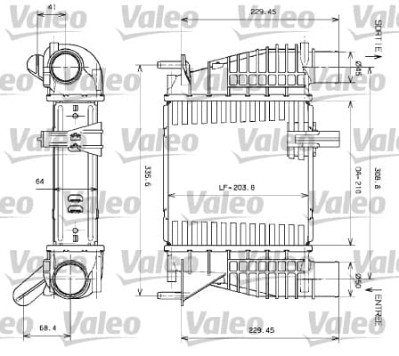 Intercooler radiateur de turbo