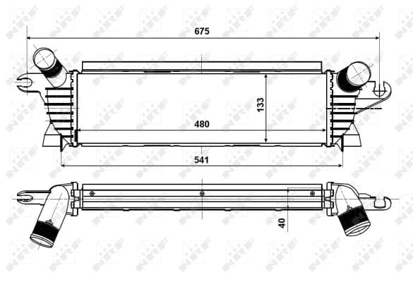 Intercooler radiateur de turbo