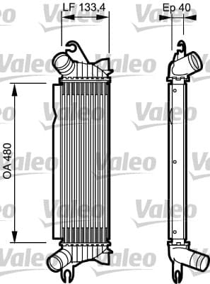 Intercooler radiateur de turbo