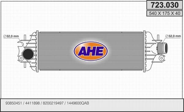 Intercooler radiateur de turbo