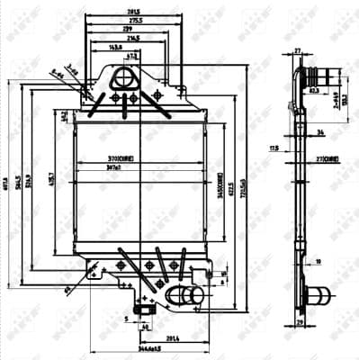Intercooler radiateur de turbo