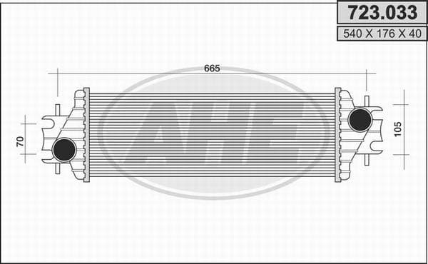 Intercooler radiateur de turbo