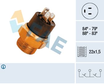 Interrupteur de température, ventilateur de radiateur