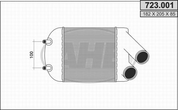 Intercooler radiateur de turbo