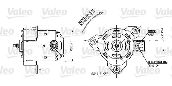 Moteur de ventilateur refroidissement
