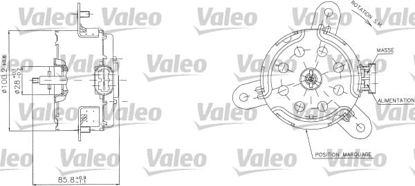 Moteur de ventilateur refroidissement