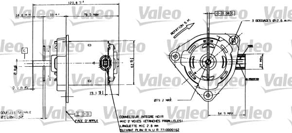 Moteur de ventilateur refroidissement