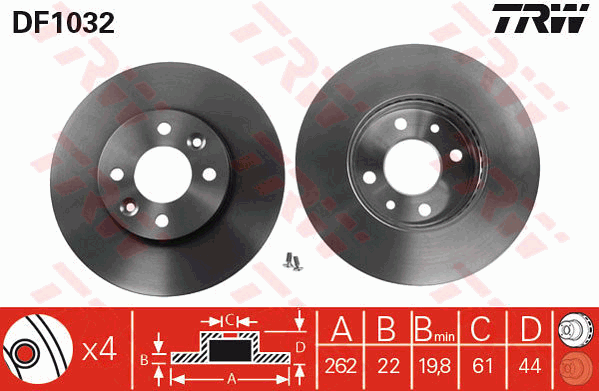 Disque de frein avant (Jeu de 2)