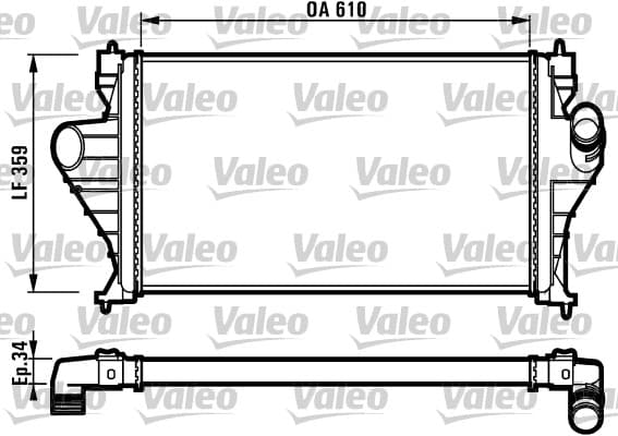 Intercooler radiateur de turbo