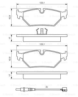 Plaquettes de frein arriere (Jeu de 4)