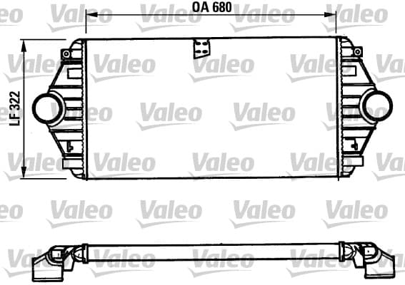 Intercooler radiateur de turbo