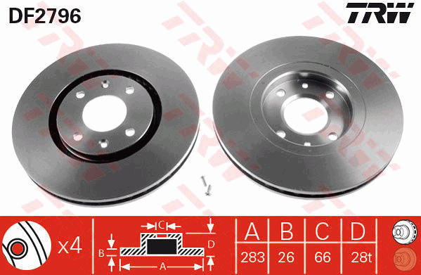 Disque de frein avant (Jeu de 2)