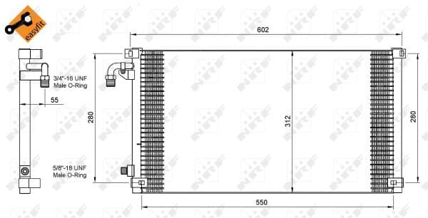 Condenseur / Radiateur de climatisation
