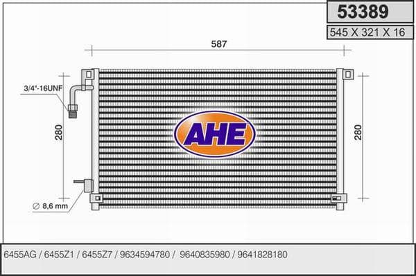 Condenseur / Radiateur de climatisation