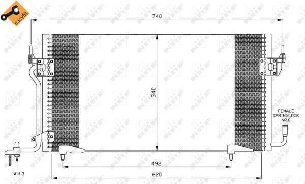 Condenseur / Radiateur de climatisation