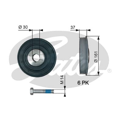Poulie damper/vilebrequin
