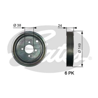Poulie damper/vilebrequin