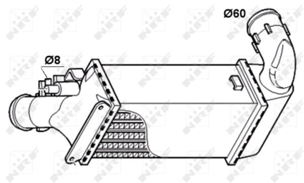 Intercooler radiateur de turbo
